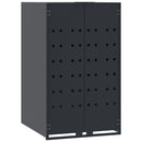 skraldespandsskjuler 138x79x117 cm 2 rum stål antracit