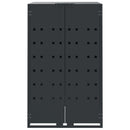 skraldespandsskjuler 276x79x117 cm 4 rum stål antracit