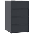 skraldespandsskjuler 276x79x117 cm 4 rum stål antracit