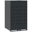 skraldespandsskjuler 345x79x117 cm 5 rum stål antracit