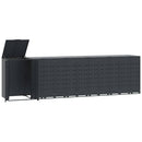 skraldespandsskjuler 414x79x117 cm 6 rum stål antracit