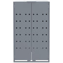 skraldespandsskjuler 276x79x117 cm 4 rum stål grå