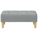 fodskammel 77x55x31 cm stof lysegrå