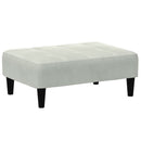 fodskammel 77x55x31 cm velour lysegrå