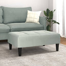 fodskammel 77x55x31 cm velour lysegrå