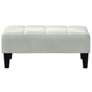 fodskammel 77x55x31 cm velour lysegrå