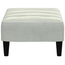 fodskammel 77x55x31 cm velour lysegrå
