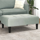 fodskammel 77x55x31 cm velour lysegrå