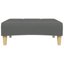 fodskammel 77x55x31 cm stof mørkegrå