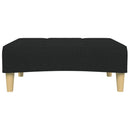 fodskammel 77x55x31 cm stof sort