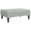 fodskammel 77x55x31 cm velour lysegrå