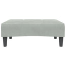 fodskammel 77x55x31 cm velour lysegrå