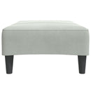 fodskammel 77x55x31 cm velour lysegrå