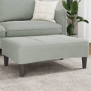 fodskammel 77x55x31 cm velour lysegrå
