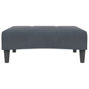 fodskammel 77x55x31 cm velour mørkegrå