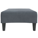 fodskammel 77x55x31 cm velour mørkegrå