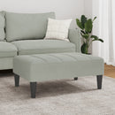 fodskammel 77x55x31 cm velour lysegrå