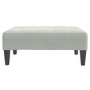fodskammel 77x55x31 cm velour lysegrå
