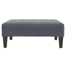 fodskammel 77x55x31 cm velour mørkegrå