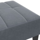 fodskammel 77x55x31 cm velour mørkegrå