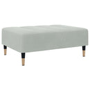 fodskammel 77x55x31 cm velour lysegrå