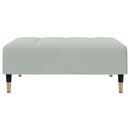 fodskammel 77x55x31 cm velour lysegrå