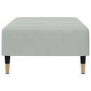 fodskammel 77x55x31 cm velour lysegrå