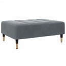fodskammel 77x55x31 cm velour mørkegrå