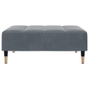 fodskammel 77x55x31 cm velour mørkegrå