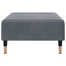 fodskammel 77x55x31 cm velour mørkegrå