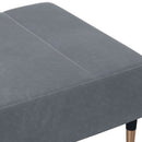 fodskammel 77x55x31 cm velour mørkegrå