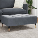 fodskammel 77x55x31 cm velour mørkegrå