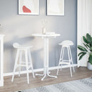 barbord Ø70x110 cm konstrueret træ og stål hvid