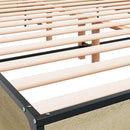 sengestel 120x200 cm konstrueret træ og metal sonoma-eg