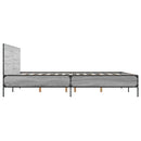 sengestel 120x200 cm konstrueret træ og metal grå sonoma-eg