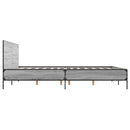 sengestel 140x200 cm konstrueret træ og metal grå sonoma-eg