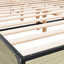 sengestel 150x200 cm konstrueret træ og metal sonoma-eg
