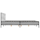 sengestel 150x200 cm konstrueret træ og metal grå sonoma-eg
