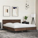 sengestel 150x200 cm konstrueret træ og metal brun egetræ