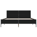 sengestel 160x200 cm konstrueret træ og metal sort