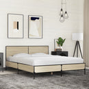 sengestel 160x200 cm konstrueret træ og metal sonoma-eg