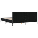 sengestel 200x200 cm konstrueret træ og metal sort
