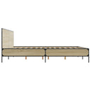 sengestel 200x200 cm konstrueret træ og metal sonoma-eg
