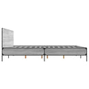 sengestel 200x200 cm konstrueret træ og metal grå sonoma-eg