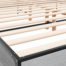 sengestel 200x200 cm konstrueret træ og metal grå sonoma-eg