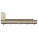 sengestel 120x190 cm konstrueret træ og metal sonoma-eg
