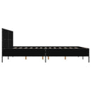 sengestel 140x190 cm konstrueret træ og metal sort