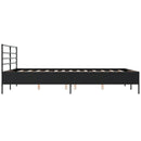sengestel 150x200 cm konstrueret træ og metal sort