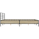 sengestel 150x200 cm konstrueret træ og metal sonoma-eg