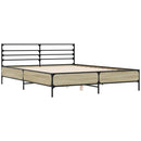 sengestel 160x200 cm konstrueret træ og metal sonoma-eg